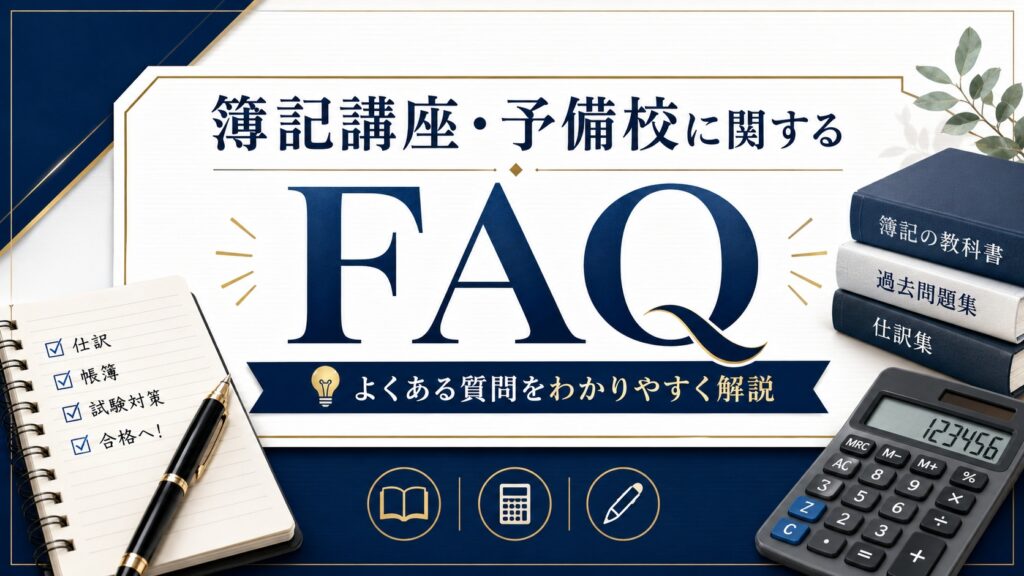 簿記講座・予備校に関するFAQ