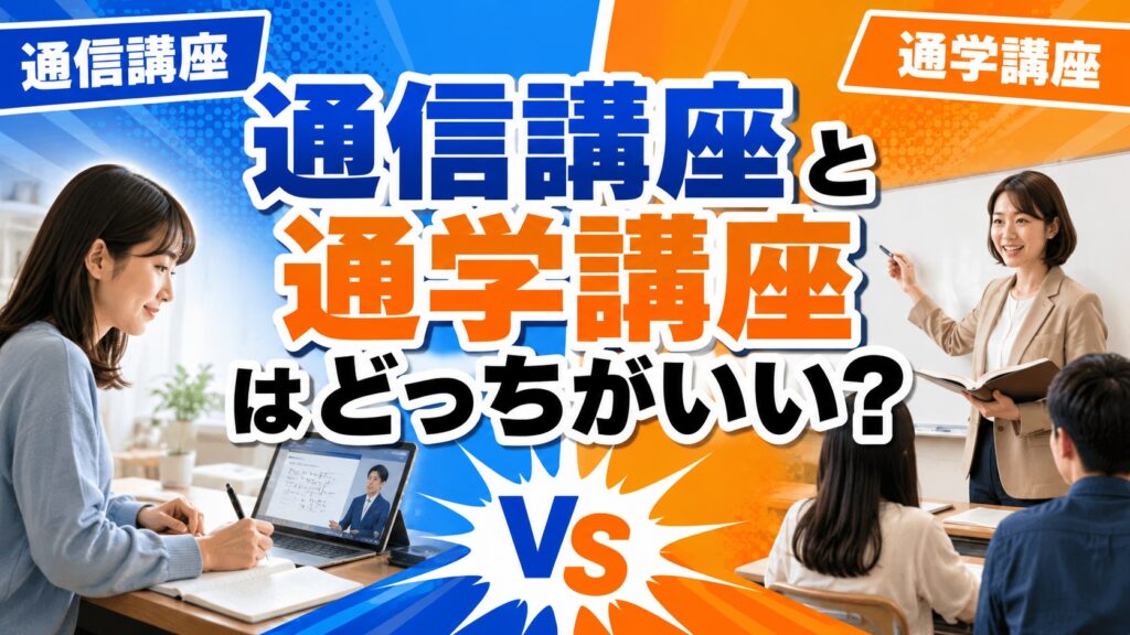 通信講座と通学講座はどっちがいい?