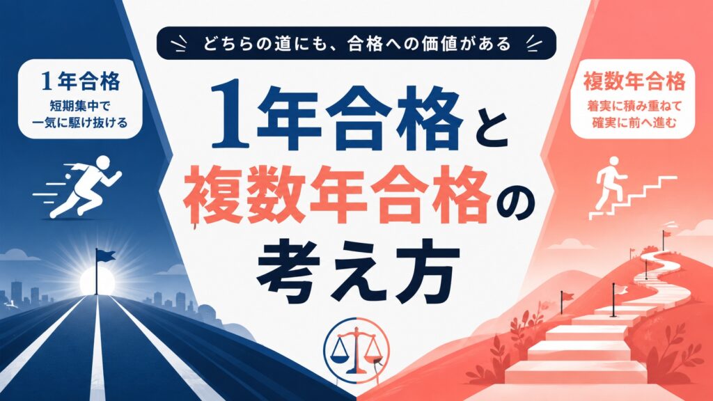 1年合格と複数年合格の考え方