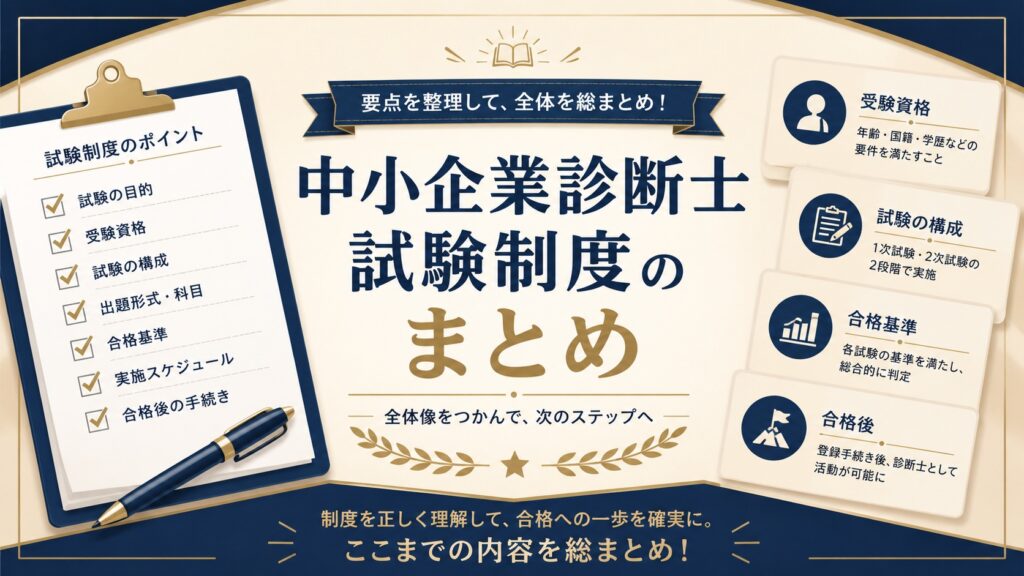 中小企業診断士試験制度のまとめ
