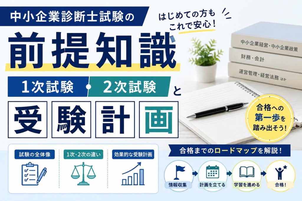 中小企業診断士試験の前提知識（1次試験・2次試験と受験計画）